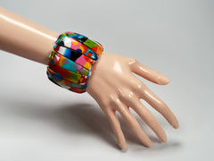 Jackie Brazil "Tulip" Kandinsky Elasticated Bracelet ( B0026 )