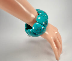 Jackie Brazil "Maria" Turquoise Mix Elasticated Bracelet ( B0217 )