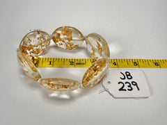 Jackie Brazil "Kathy" Gold Flakes Small Riverstones Bracelet ( B0800 )