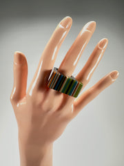 Jackie Brazil "Leda" Liquorice Allsorts Winter Mix Resin Ring ( R2269 ) UK N / USA 7