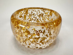 Jackie Brazil "Carmen" Gold Flakes 5cm Resin Bangle ( B2500 )