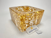 Jackie Brazil "Solid Square" Gold Flakes 5cm Bangle ( B2100 )