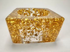 Jackie Brazil "Solid Square" Gold Flakes 5cm Bangle ( B2100 )