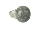 Jackie Brazil "Splendour" Large Ball Silver Flakes Ring ( R2500 ) Size UK - Q / US-8