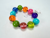 Jackie Brazil "Lola" Transparent Summer Mix Medium Spheres Bracelet ( B2695 )