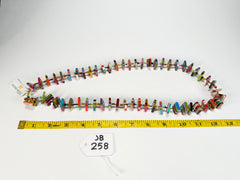 Jackie Brazil "Africa" Liquorice Squares & Beads Mix Colours 70cm Necklace ( N0009 )