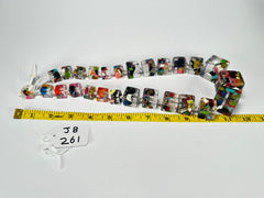 Jackie Brazil "Cascade" Mix Size Liquorice Cubes Resin Necklace ( N3343 )