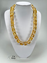 Jackie Brazil "POP" Gold Flakes Liquorice Small Cubes 65cm Necklace ( N0046 )