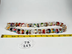 Jackie Brazil "POP" Cascade Liquorice Small Cubes 65cm Necklace ( N0046 )