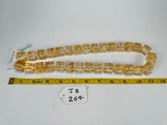 Jackie Brazil "POP" Gold Flakes Liquorice Small Cubes 65cm Necklace ( N0046 )