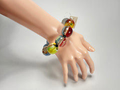 Jackie Brazil "Roma" Marble Spheres Elasticated Bracelet ( B0377 )