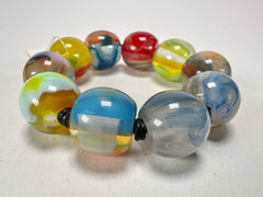 Jackie Brazil "Roma" Marble Spheres Elasticated Bracelet ( B0377 )