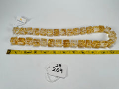 Jackie Brazil "POP" Gold Flakes Liquorice Small Cubes 65cm Necklace ( N0046 )