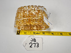 Jackie Brazil "Clarissa" Gold Flakes Thin Rectangles Elasticated Bracelet ( B2335 )