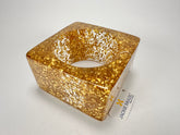 Jackie Brazil "Solid Square" Gold Flakes 5cm Bangle ( B2100 )