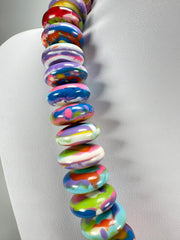 Jackie Brazil "Ana" Kandinsky Resin Wheels 50cm Necklace ( N0042 )