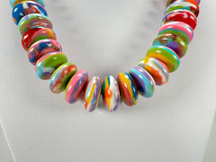 Jackie Brazil "Ana" Kandinsky Resin Wheels 50cm Necklace ( N0042 )