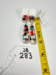 Jackie Brazil "Mel" Cascade Stud & Leaf On Pin Resin Earrings ( E4500 )