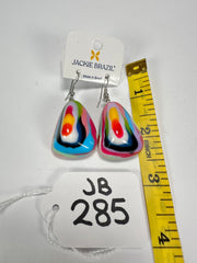 Jackie Brazil "Diamond" Kandinsky Flinstone on Hook Resin Earrings ( E0700 )