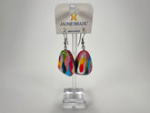 Jackie Brazil "Diamond" Kandinsky Flinstone on Hook Resin Earrings ( E0700 )