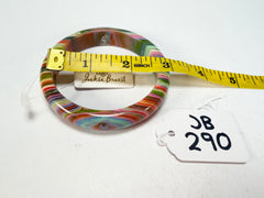 Jackie Brazil "Thin Cat Eye" Liquorice Allsorts with Cat Eye Spring Colour 1.3cm Resin Bangle ( B1151 )