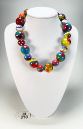 Jackie Brazil "Large Spheres" Kandinsky Short Abstract Necklace 50cm ( N2692 )