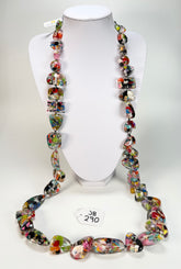 Jackie Brazil "Indiana" Cascade Multi-Bead Long Resin 110cm Necklace ( N0038 )