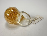 Jackie Brazil "Splendour" Large Ball Gold Flakes Ring ( R2500 ) Size UK - Q / US - 8