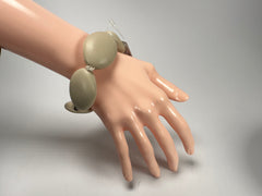 Jackie Brazil "Kathy" Beige Matte Small Riverstones Bracelet ( B0800 )