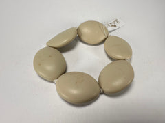 Jackie Brazil "Kathy" Beige Matte Small Riverstones Bracelet ( B0800 )