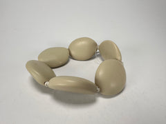 Jackie Brazil "Kathy" Beige Matte Small Riverstones Bracelet ( B0800 )