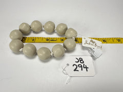 Jackie Brazil "Lola" Medium Spheres Beige Matte Bracelet ( B2695 )