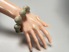Jackie Brazil "Lola" Medium Spheres Beige Matte Bracelet ( B2695 )