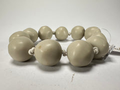 Jackie Brazil "Lola" Medium Spheres Beige Matte Bracelet ( B2695 )
