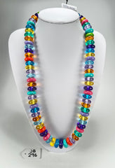 Jackie Brazil "Bela" Transparent Summer Mix Resin Mini Wheels 70cm Necklace ( N0043 )