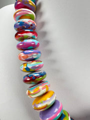 Jackie Brazil "Ana" Kandinsky Resin Wheels 50cm Necklace ( N0042 )