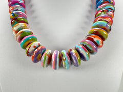 Jackie Brazil "Ana" Kandinsky Resin Wheels 50cm Necklace ( N0042 )
