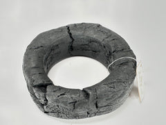Jackie Brazil "Dark Black" Charcoal Donut Solid Round Large Bangle ( B2790 )