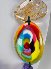 Jackie Brazil "Fusion" Purple Mix Long 110cm Bead Necklace ( N0040 )