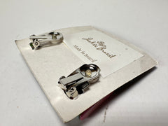 Jackie Brazil "Liquorice" Small Square Spring Mix Clip On Resin Earrings ( E0584 )