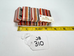 Jackie Brazil "Pop Art" Liquorice Orange Mix 8 Squares Elasticated Bracelet ( B0376 )