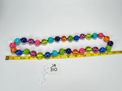 Jackie Brazil "Lola" Transparent Paris Mix Medium Spheres 70cm Resin Necklace ( N2695 )