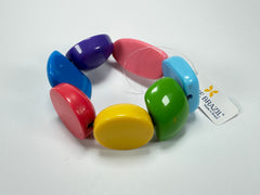 Jackie Brazil "Indiana" Gloss Mix Colours Multi Bead Resin Bracelet ( B0210 )