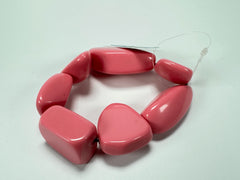 Jackie Brazil "Indiana" Pink Gloss Multi Bead Resin Bracelet ( B0210 )