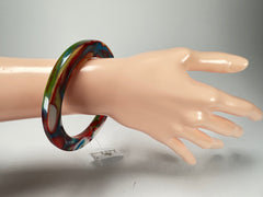 Jackie Brazil "Olympic" Kandinsky Solid Round 0.6cm Resin Bangle ( B0200 )