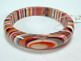 Jackie Brazil "Thin Cat Eye" Liquorice Allsorts with Cat Eye Orange Mix 1.3cm Resin Bangle ( B1151 )
