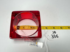 Jackie Brazil "Solid Square" Red Transparent 4cm Bangle ( B2056 )