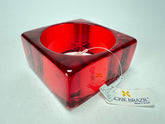 Jackie Brazil "Solid Square" Red Transparent 4cm Bangle ( B2056 )