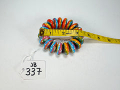 Jackie Brazil "Ana" Kandinsky Elasticated Wheels Resin Bracelet ( B0910 )