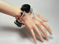 Jackie Brazil "Indiana" Black & Cascade Multi Bead Resin Bracelet ( B0210 )